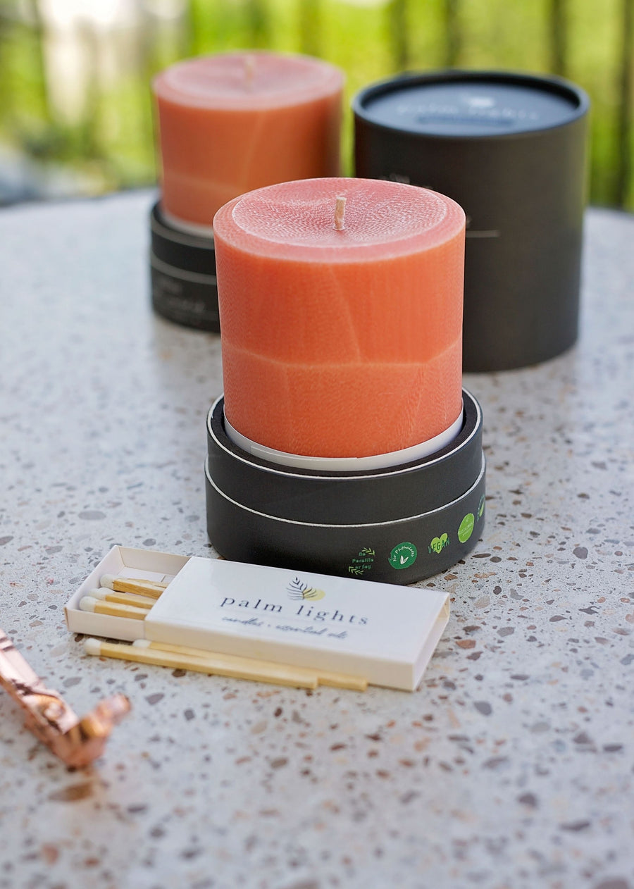 Aura Of Palmarosa Pillar Candle