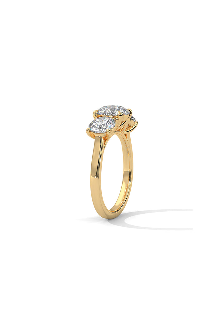 3 Brilliant Round Solitaire Ring-Cat0147