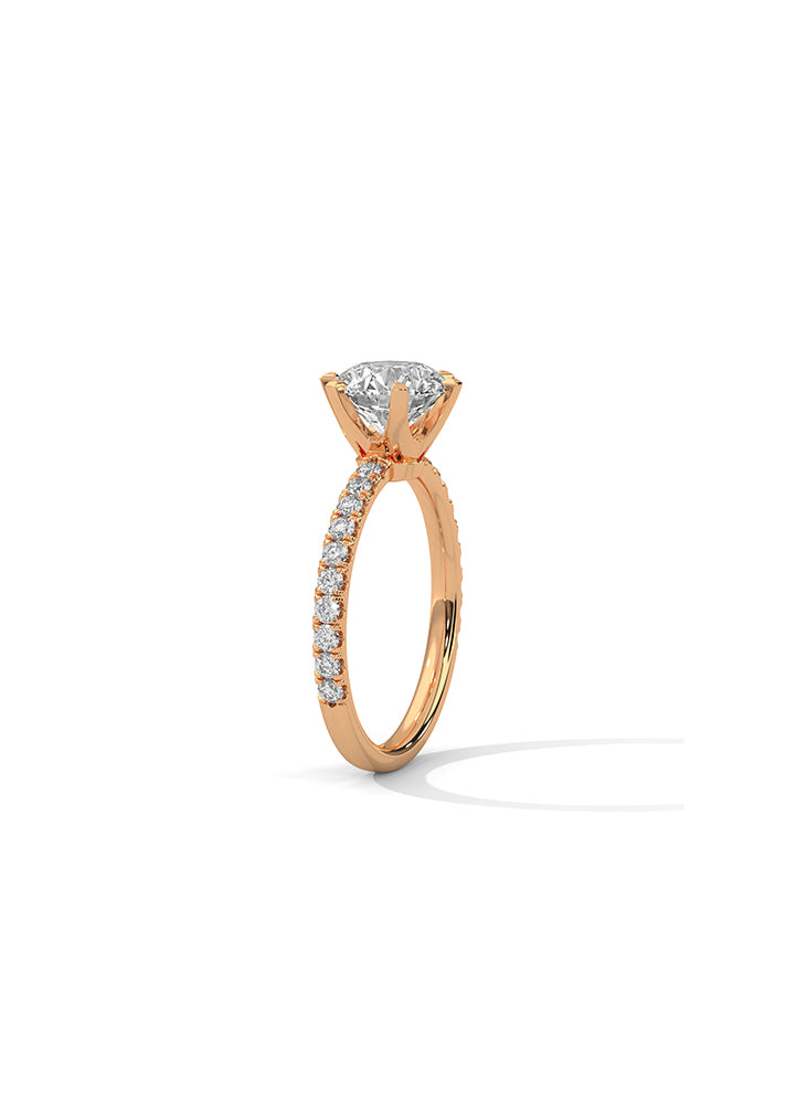 Solitaire Ring With 20 Diamonds-Cat0199