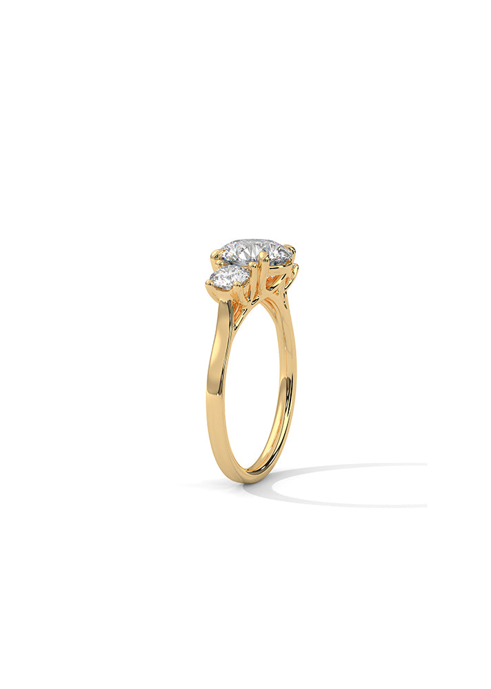 Three Solitaire Ring-Cat0116