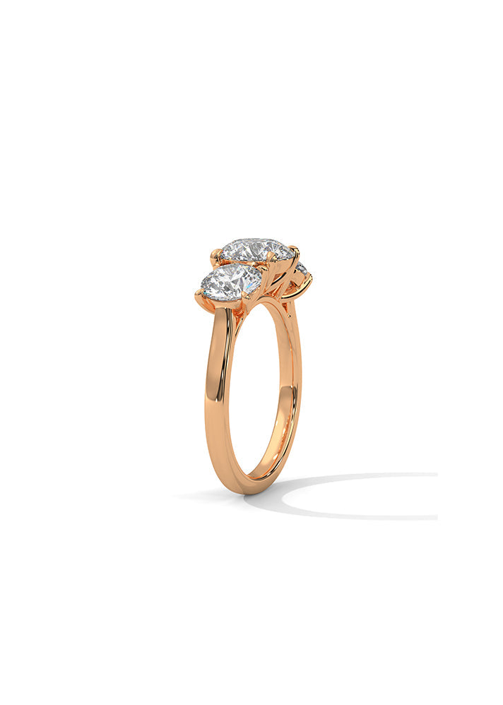 3 Brilliant Round Solitaire Ring-Cat0147