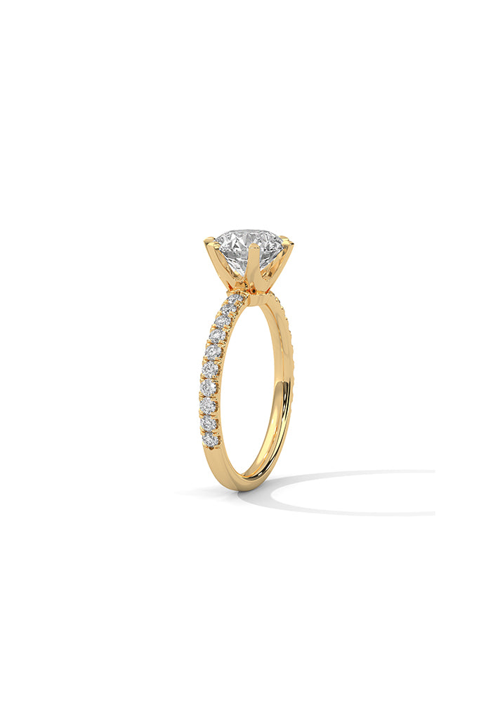 Solitaire Ring With 20 Diamonds-Cat0199