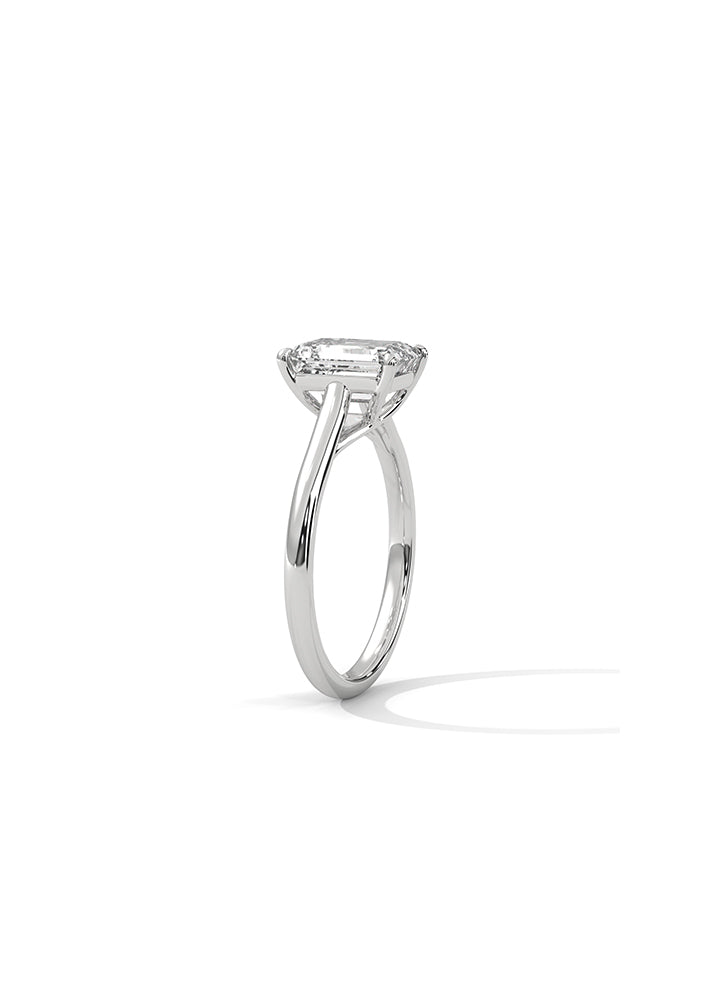 Emerald Cut Solitaire Ring-Cat0168