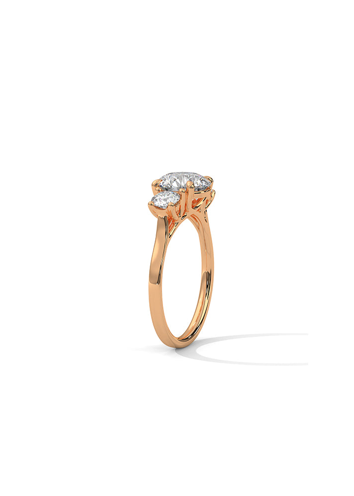 Three Solitaire Ring-Cat0116