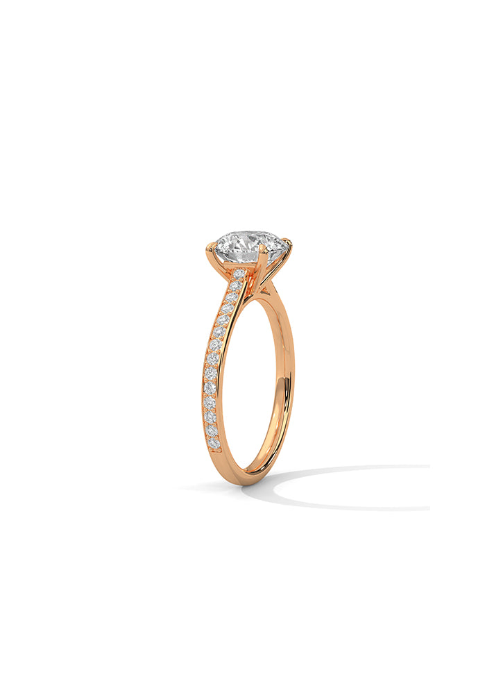 Solitaire Ring With 28 Diamonds-Cat0159