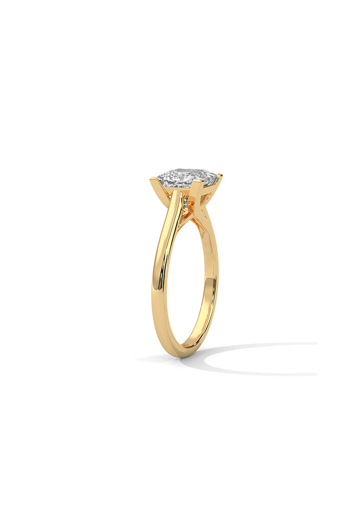 Princess Cut Solitaire Ring-Cat01108