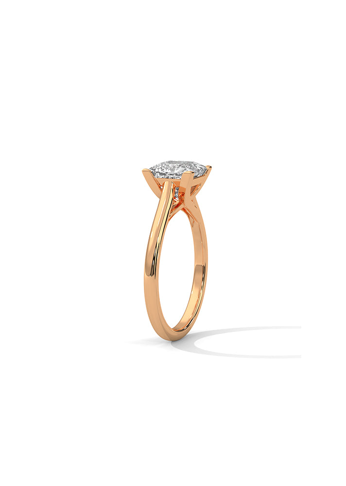 Princess Cut Solitaire Ring-Cat01108