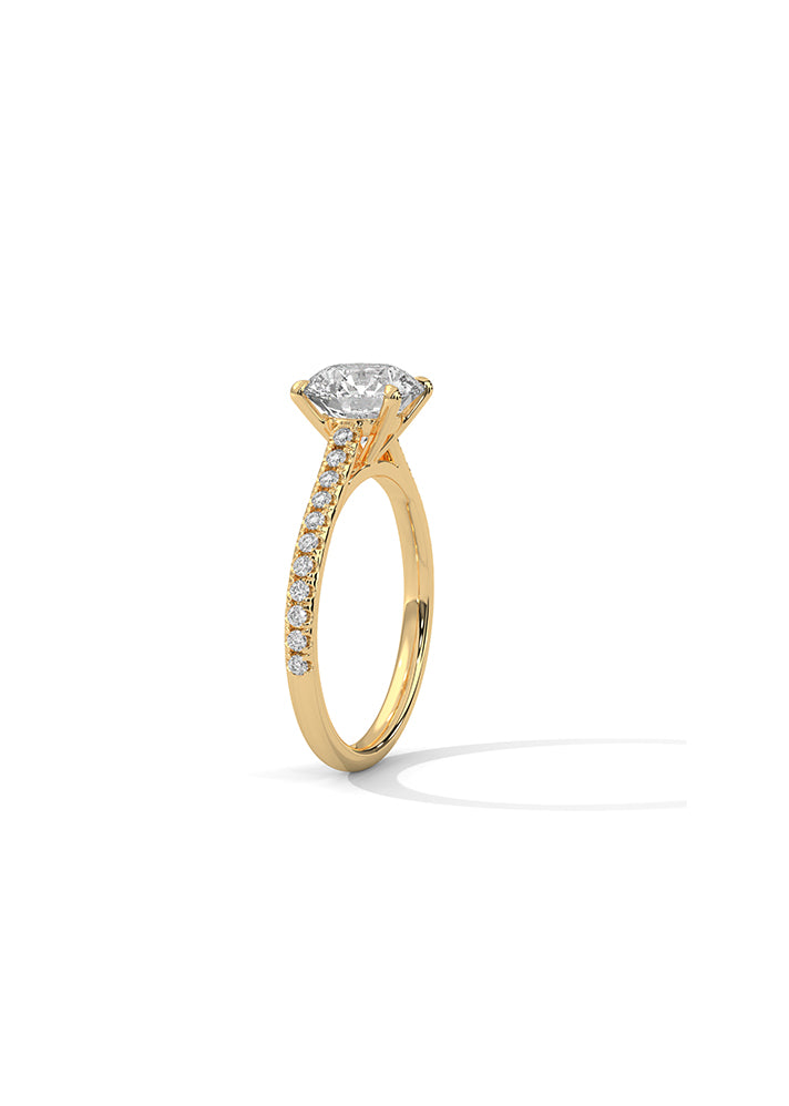 Solitaire Ring With 22 Diamonds-Cat0179