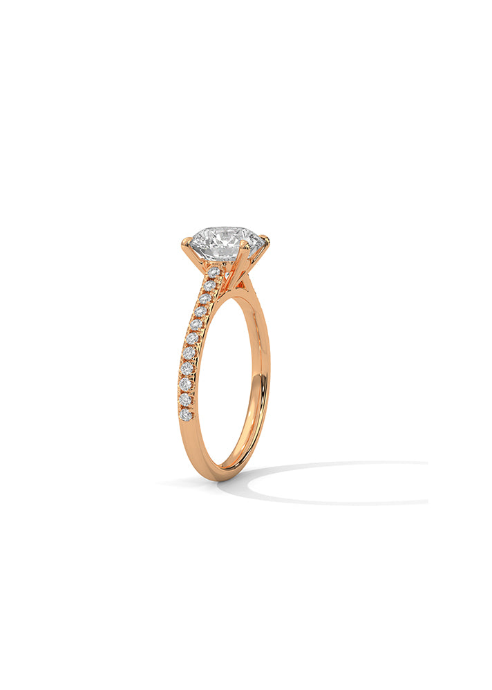 Solitaire Ring With 22 Diamonds-Cat0179