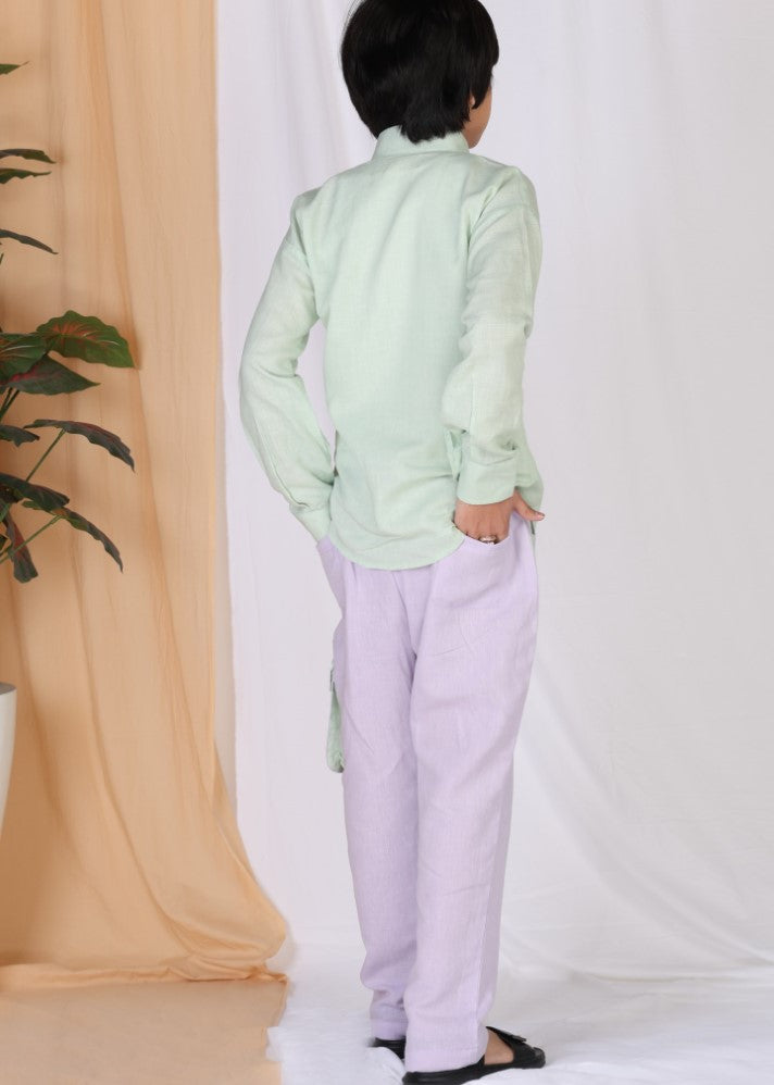 Fern Panelled Shirt & Pants Set