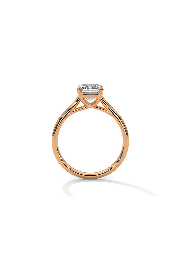 Emerald Cut Solitaire Ring-Cat0168