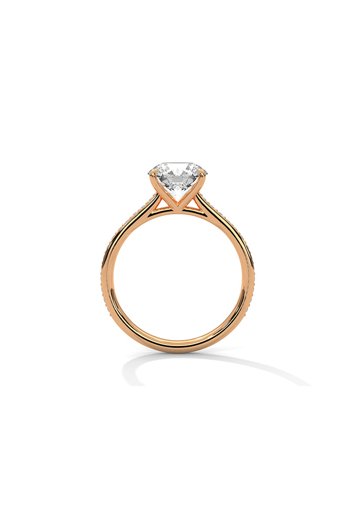 Solitaire Ring With 28 Diamonds-Cat0159