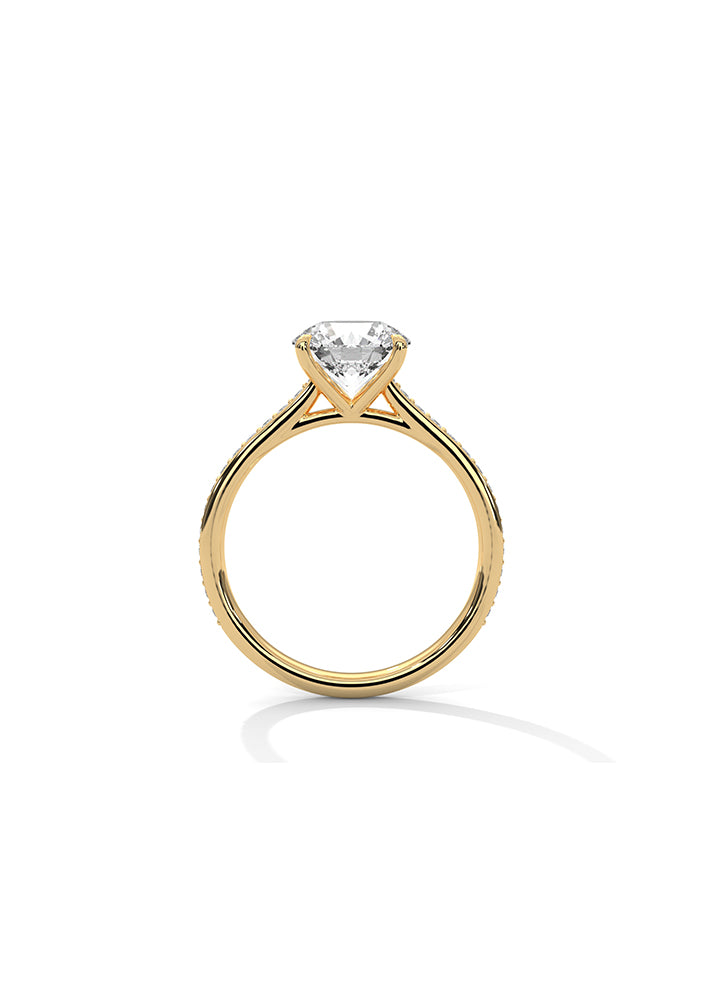 Solitaire Ring With 28 Diamonds-Cat0159