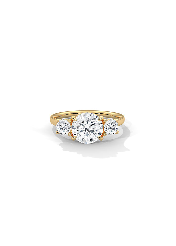 Product image of Yellow Gold, White Gold, Rose Gold 18K gold ring  with Ethically Lab Grown Diamonds Three Solitaire Ring-Cat0116, curated by Only Ethikal