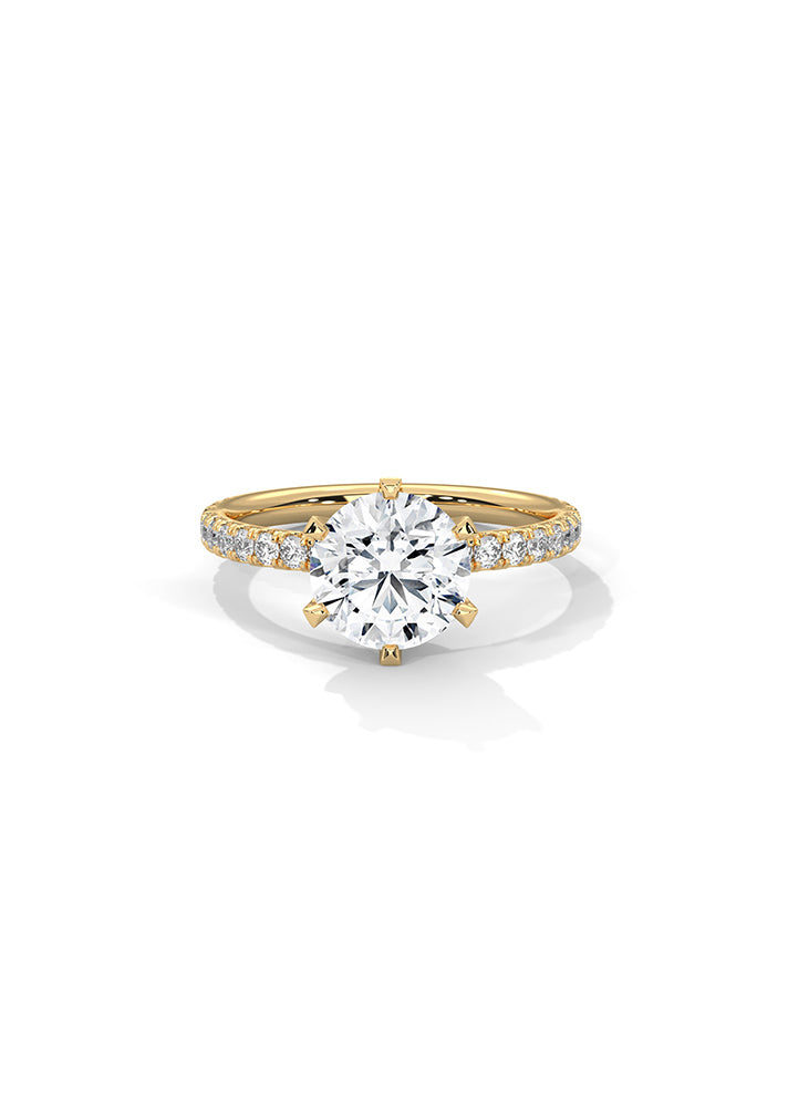 Solitaire Ring With 20 Diamonds-Cat0199