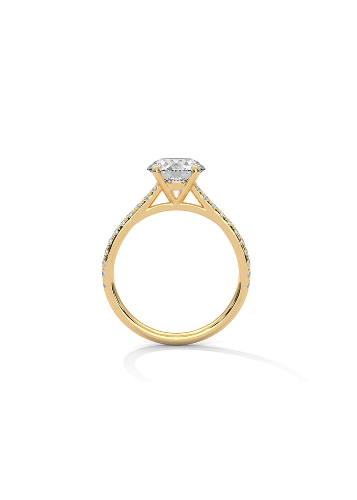 Solitaire Ring With 22 Diamonds-Cat0179