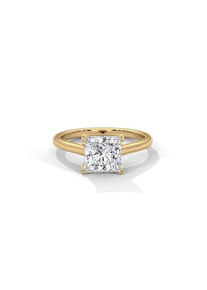 Princess Cut Solitaire Ring-Cat01108