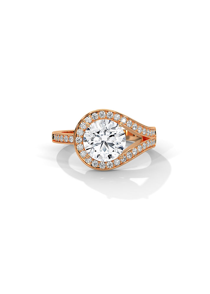 Solitaire Ring With 39 Diamonds-Cat0156