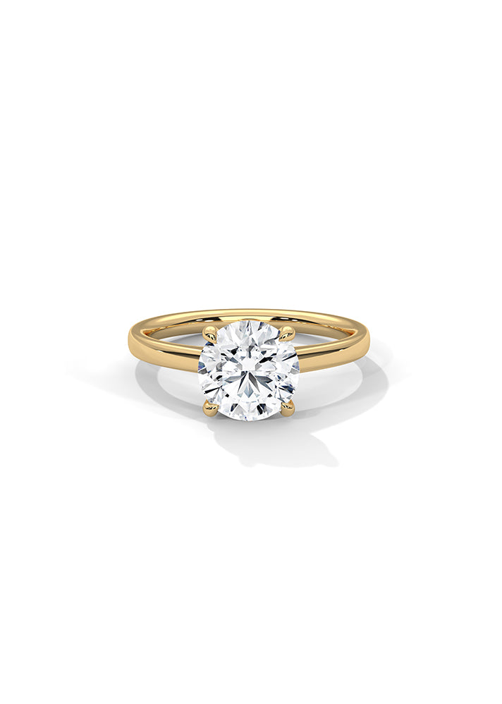 Product image of Yellow Gold, White Gold, Rose Gold 18K gold ring  with Ethically Lab Grown Diamonds Round Solitaire Ring-Cat0103, curated by Only Ethikal