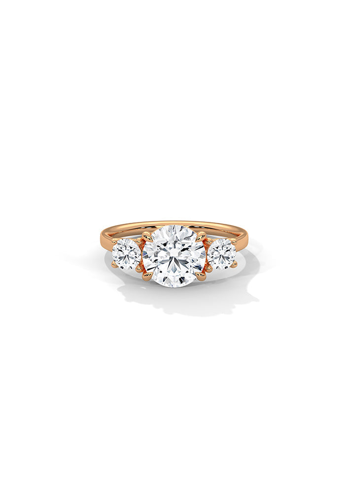 Three Solitaire Ring-Cat0116