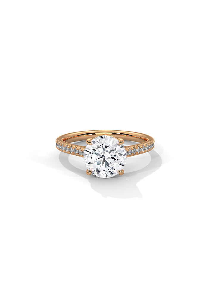 Solitaire Ring With 22 Diamonds-Cat0124