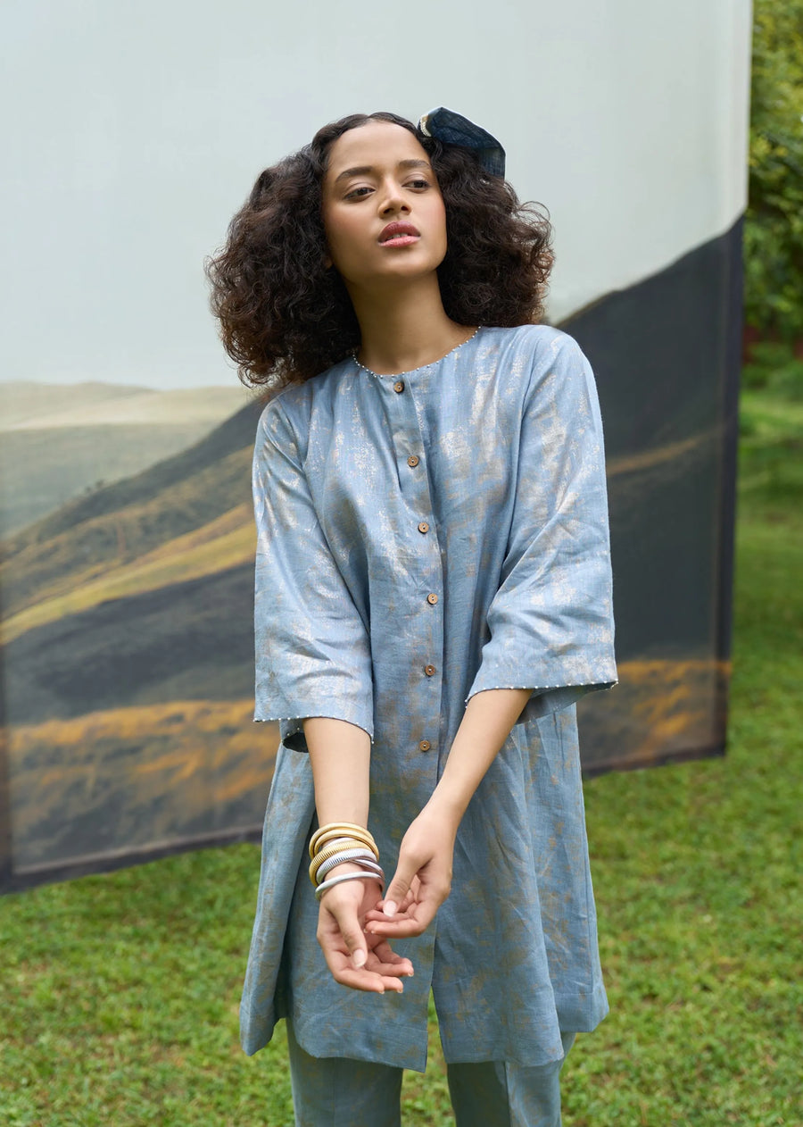 Azure Shirt & Trousers Set