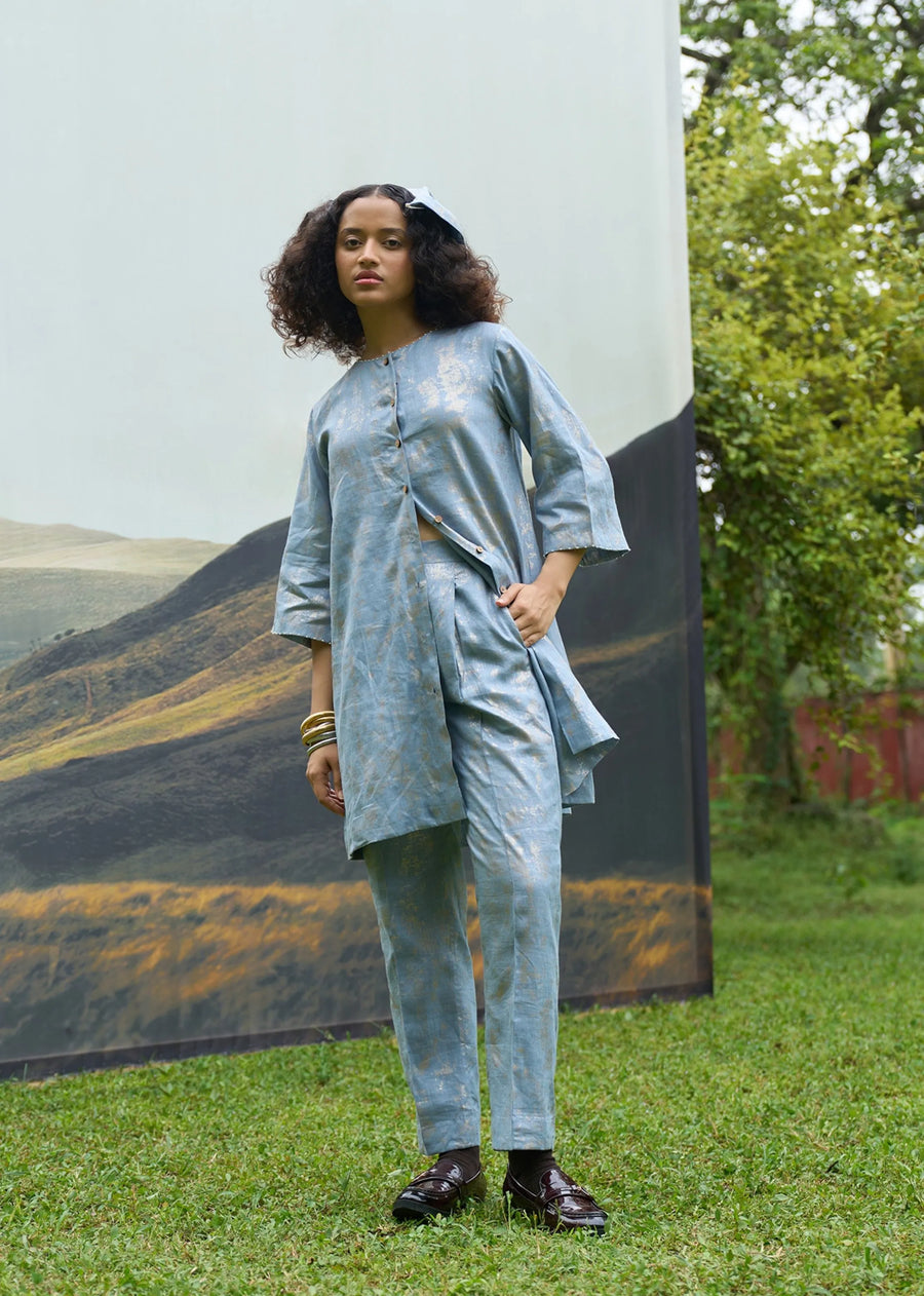 Azure Shirt & Trousers Set