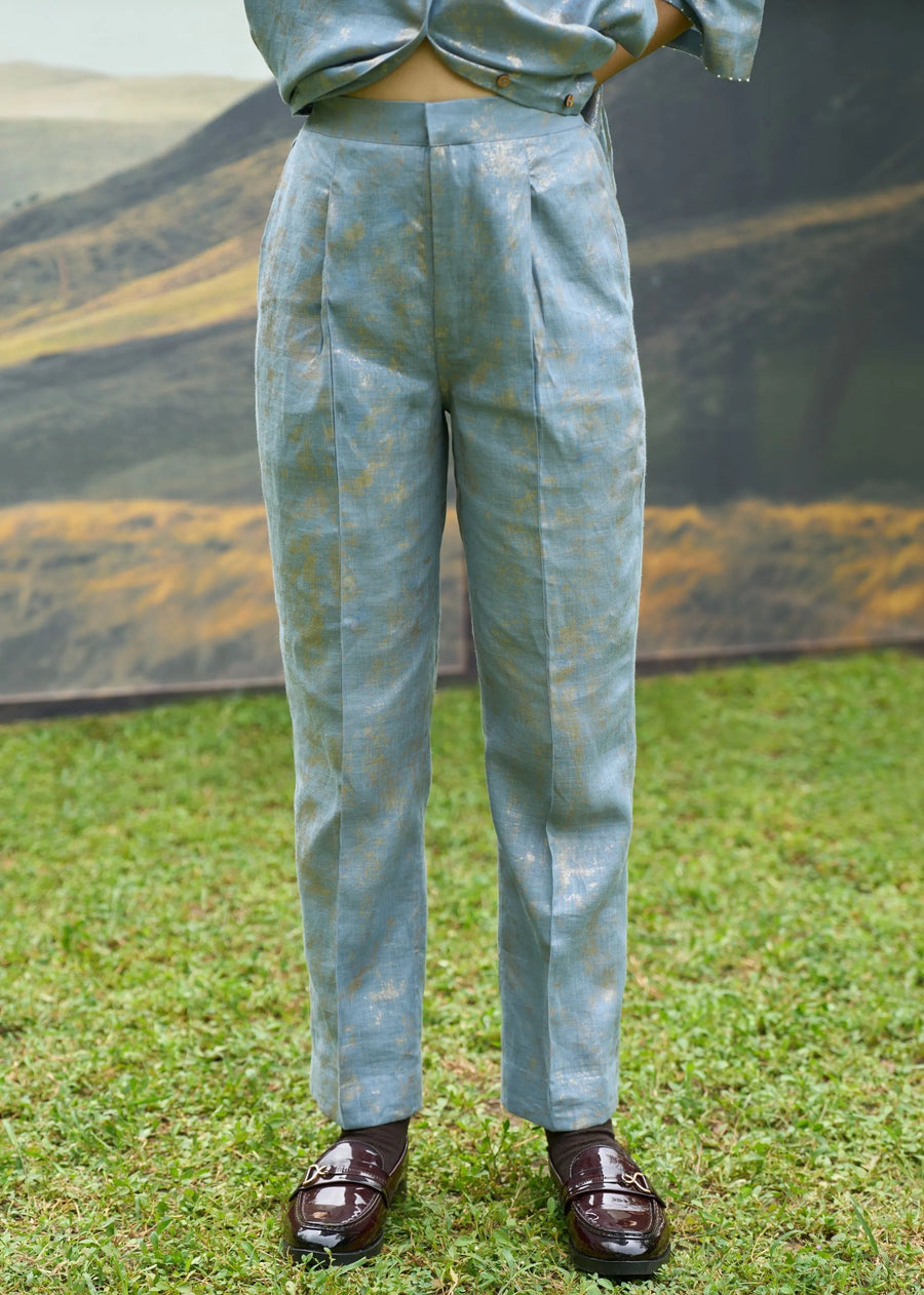 Azure Shirt & Trousers Set