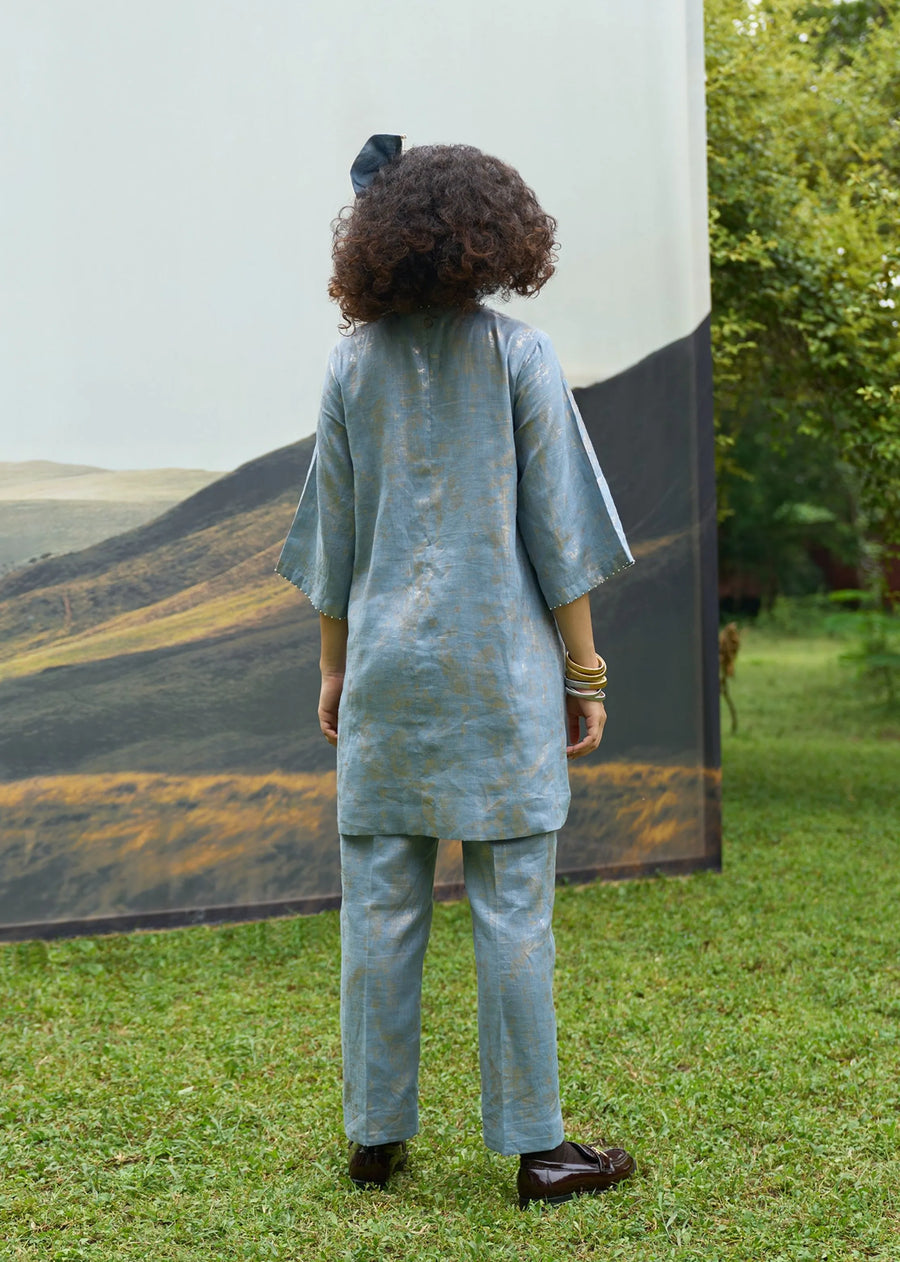 Azure Shirt & Trousers Set