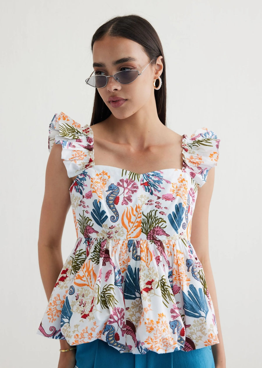 Coral Life Organic Cotton Blouse