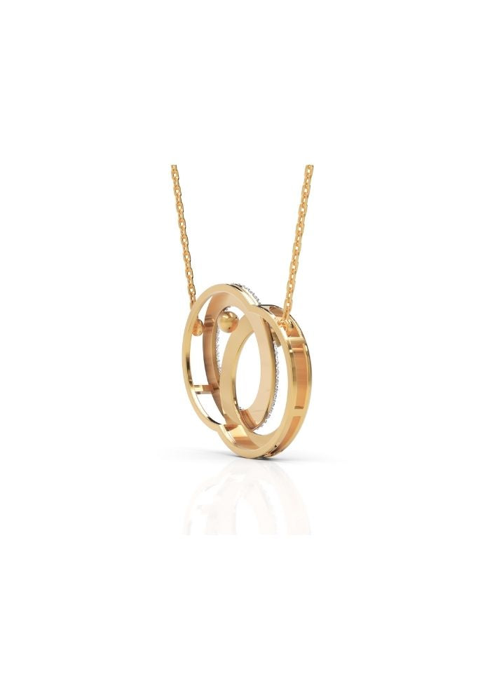 Product image of Yellow Gold, White Gold, Rose Gold 18K gold set with Etically Lab Grown Diamonds Interlocking Loop Neckpiece, curated by Only Ethikal