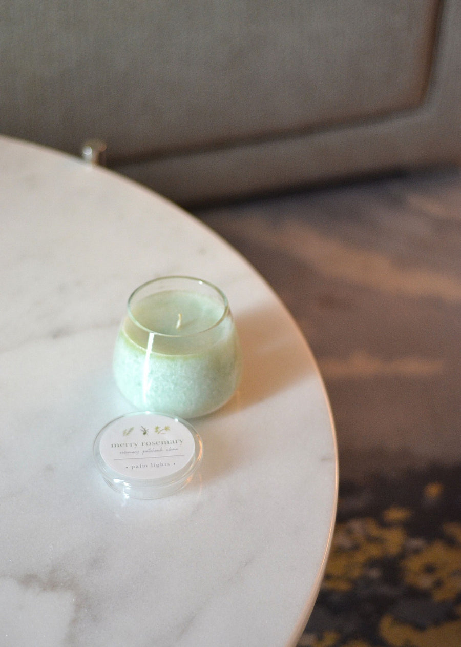 Merry Rosemary Glass Jar Candle