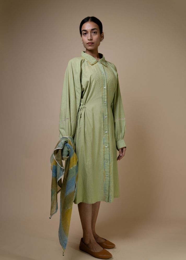 Meadows Embroidered Shirt Dress