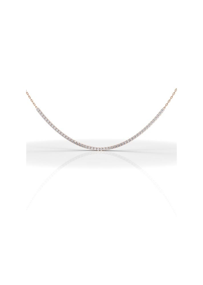 Product image of Yellow Gold, White Gold, Rose Gold 18K gold set with Etically Lab Grown Diamonds Diamond Line Neckpiece, curated by Only Ethikal