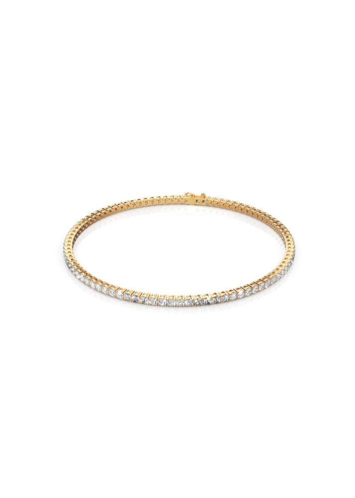 Product image of Yellow Gold, White Gold, Rose Gold 18K gold set with Etically Lab Grown Diamonds Diamond Line Bracelet, curated by Only Ethikal
