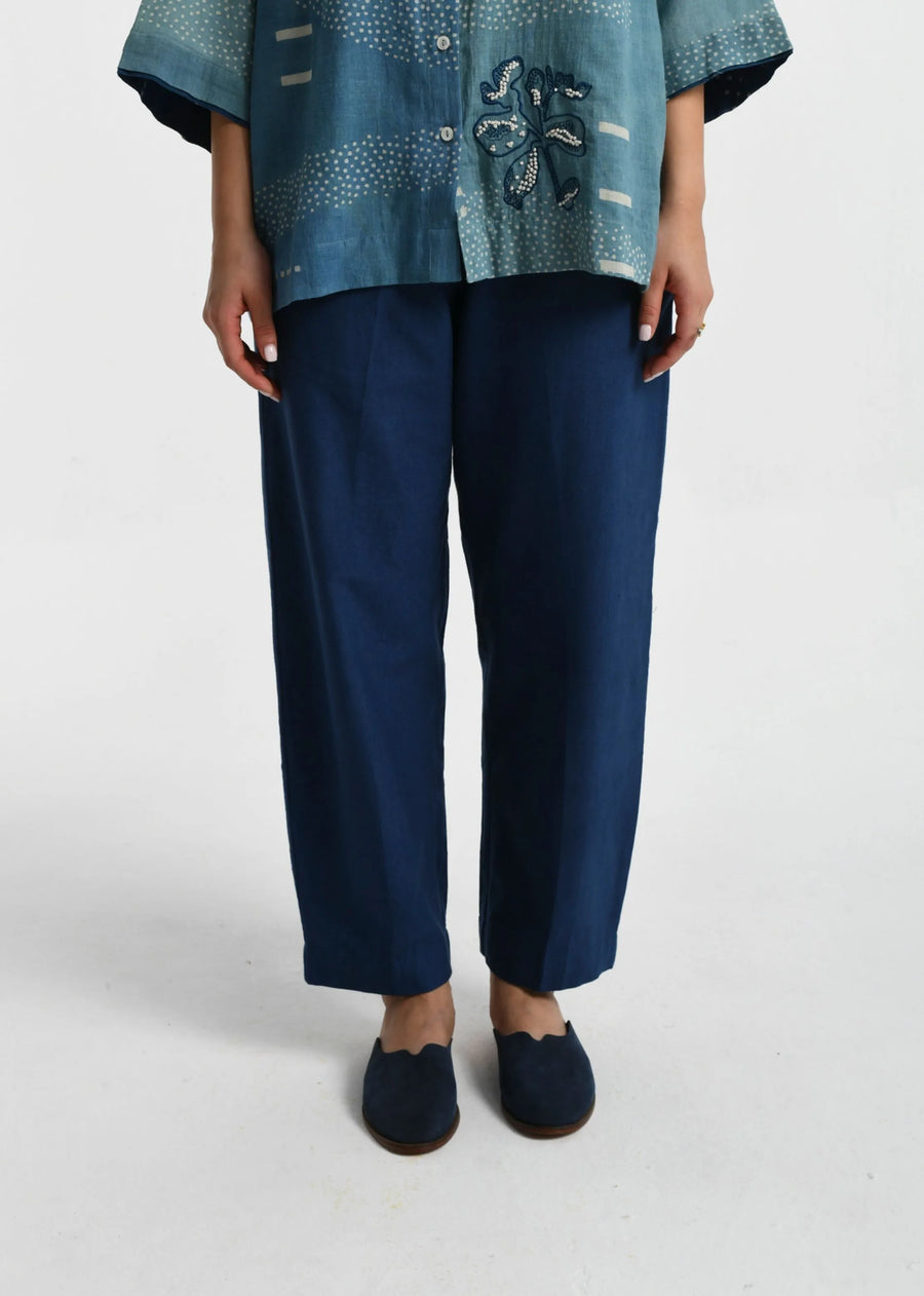 Indigo Barrel Pant