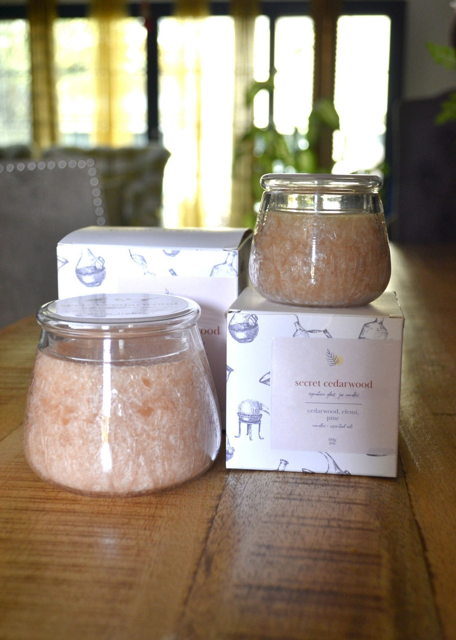 Secret Cedarwood Glass Jar Candle