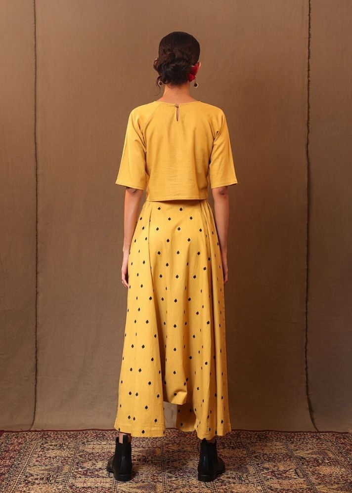 Mustard Spade Emb Harem Pants