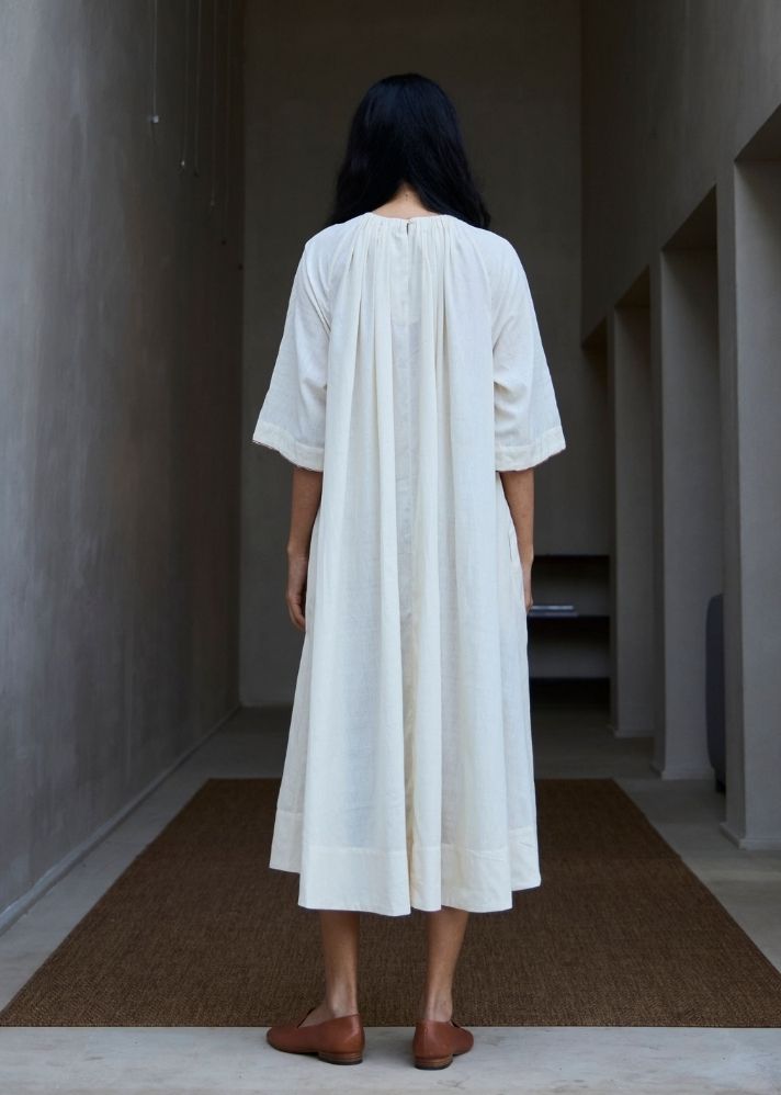 Bulan Handwoven Striped Midi Dress