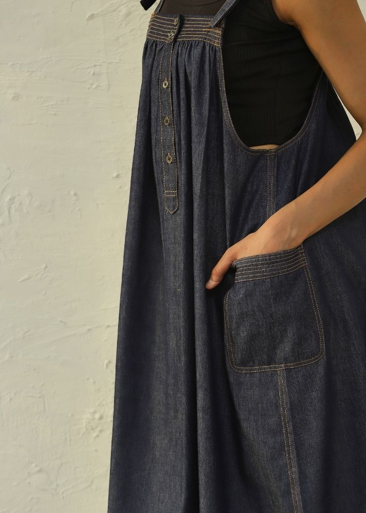 Denim Suspender Dress