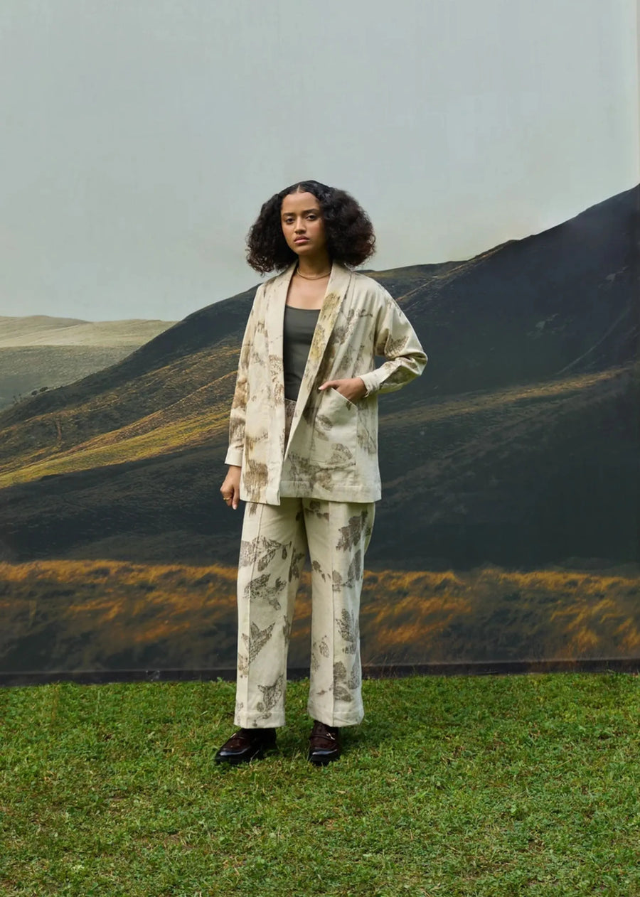 A Model Wearing Multicolor Organic Cotton Grove Corduroy Overlay, curated by Only Ethikal