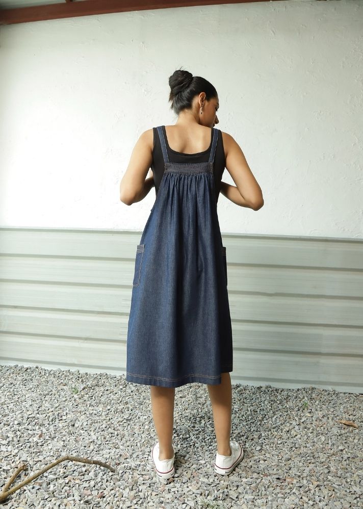 Denim Suspender Dress