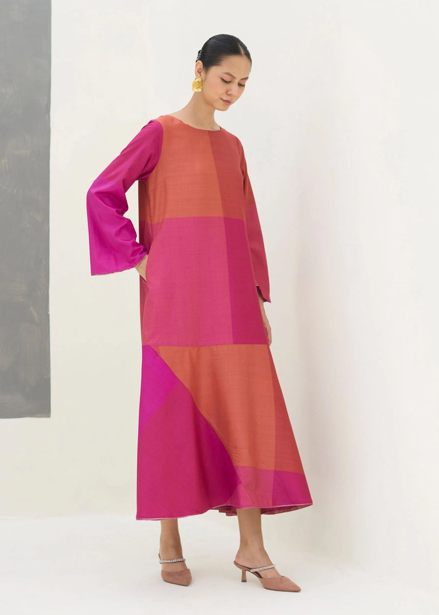 Zoa Eri Silk Dress - Rose