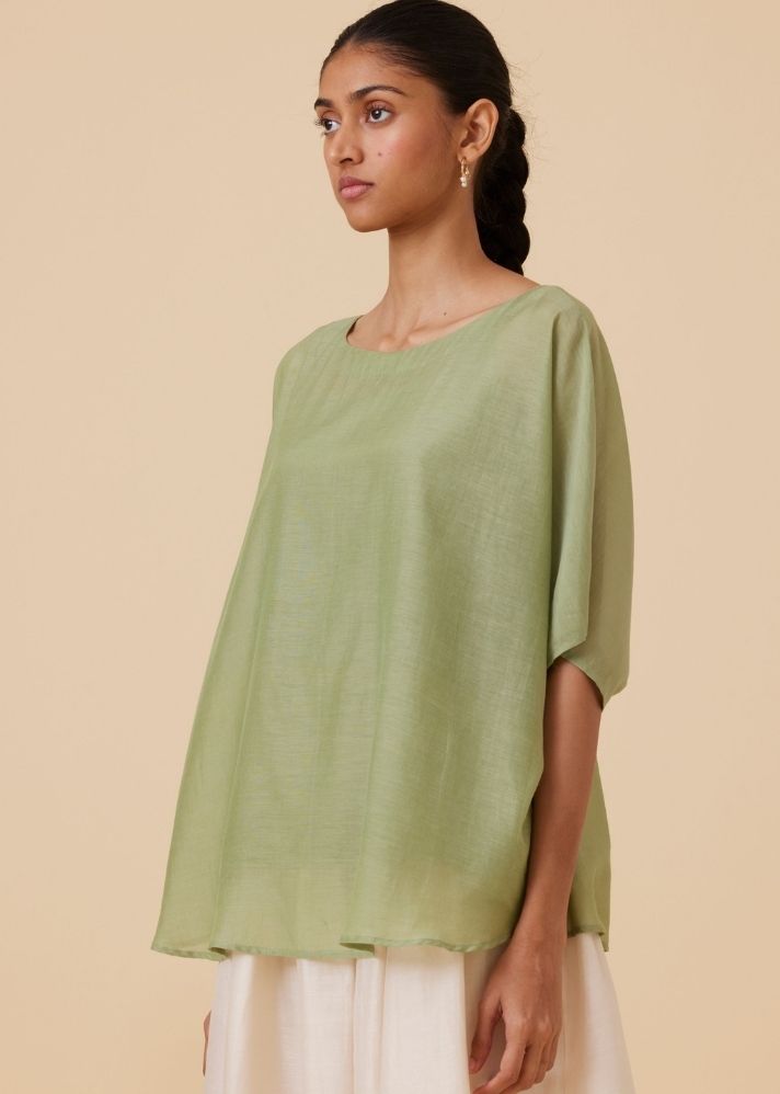 Kosh Green Cape Top