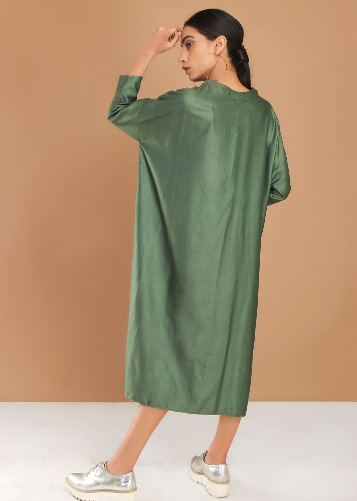 Pale Green Drop Shoulder Dress