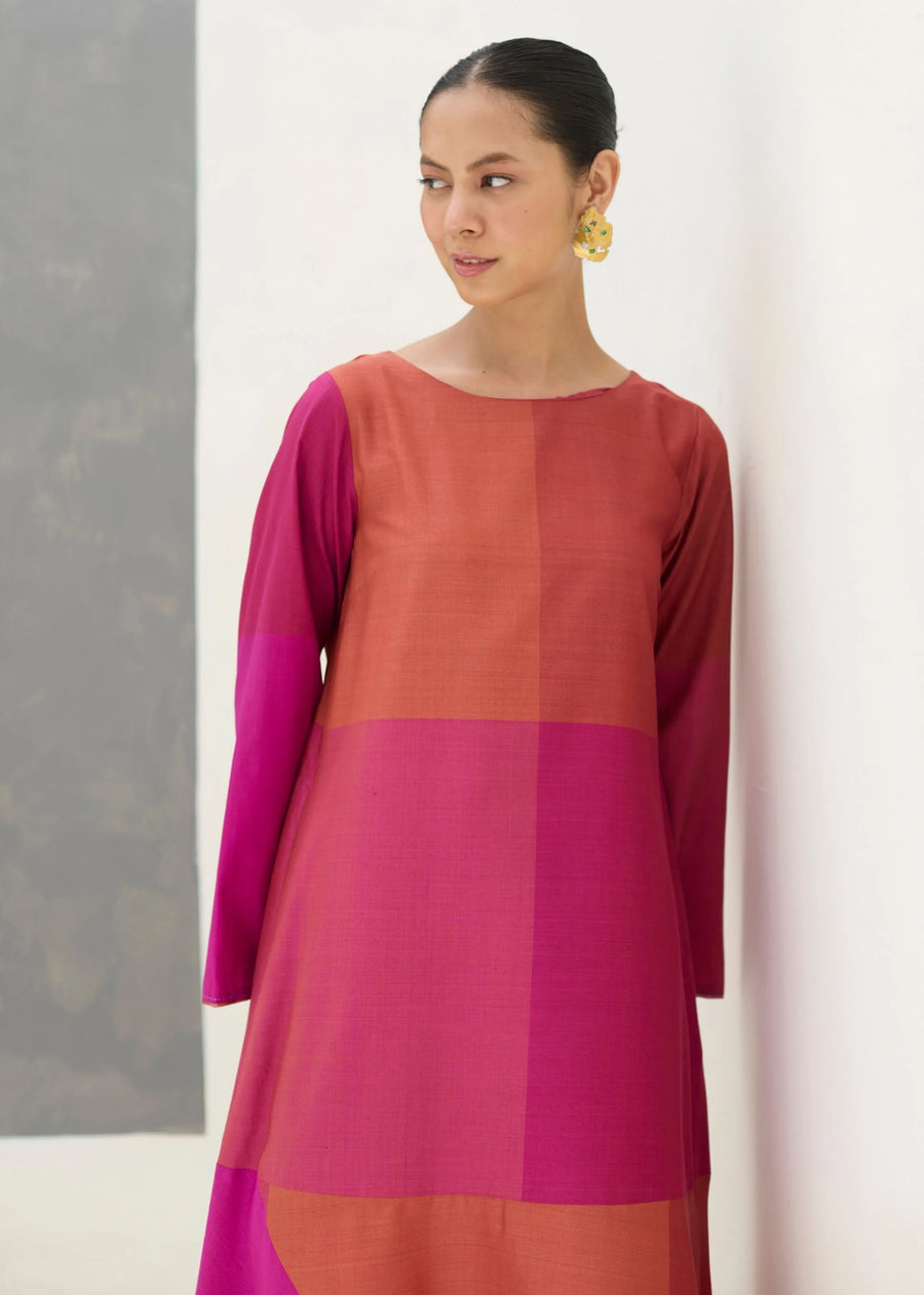 Zoa Eri Silk Dress - Rose