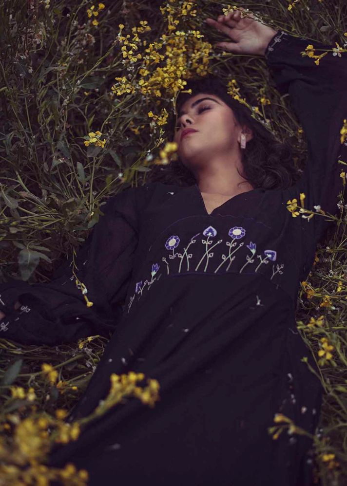 A Night In Paradise Dress In Kota Slub