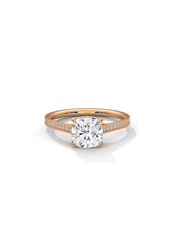 Product image of Yellow Gold, White Gold, Rose Gold 18K gold ring  with Ethically Lab Grown Diamonds Solitaire Ring With 26 Diamonds-Cat0120, curated by Only Ethikal