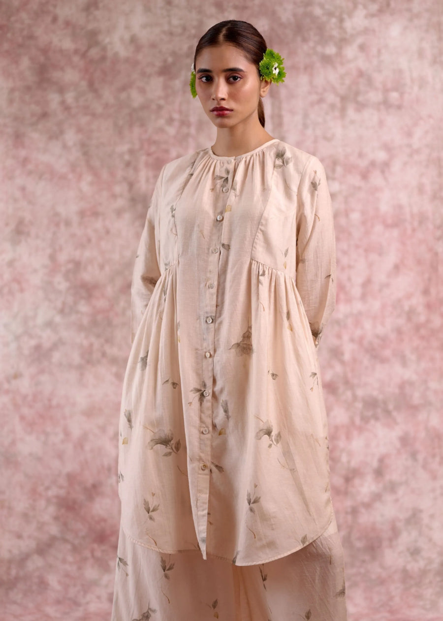 Naomi Beige Printed Tunic