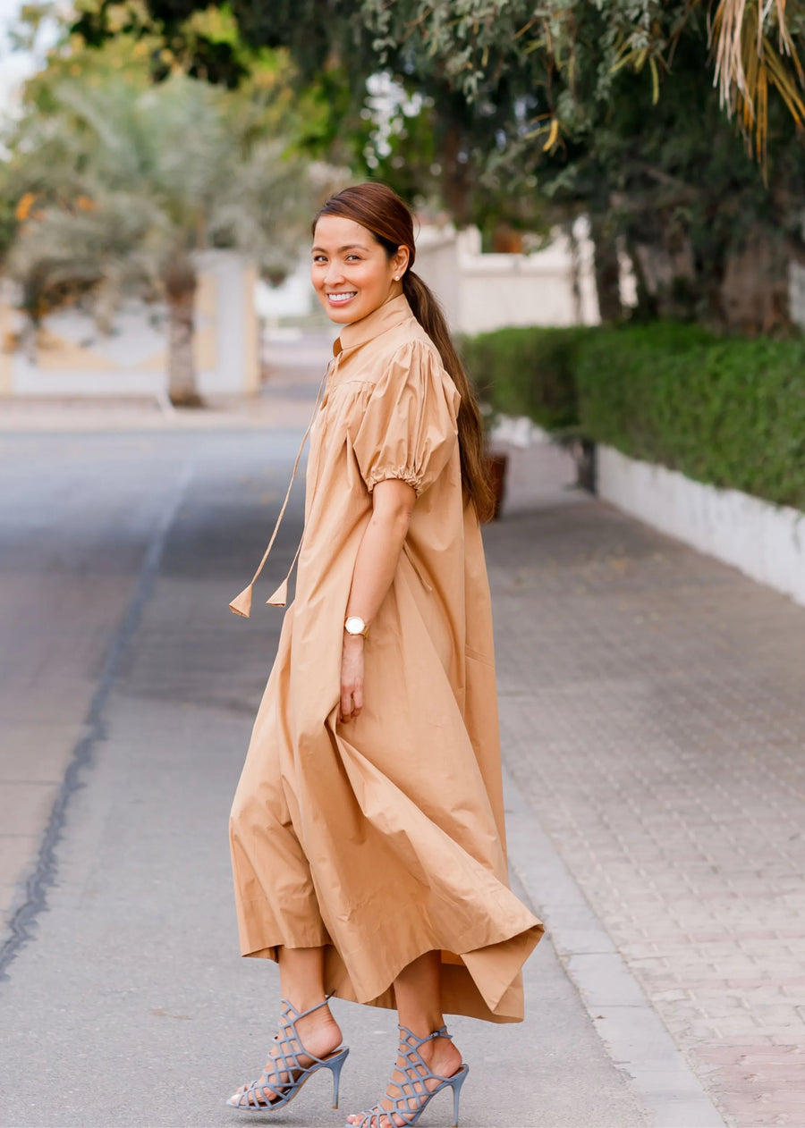 Ayanna Dress In Organic Cotton Poplin